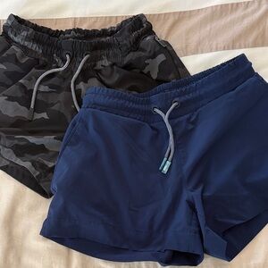 Athleta Girl Navy and Black Camo Athletic Shorts, see sizing